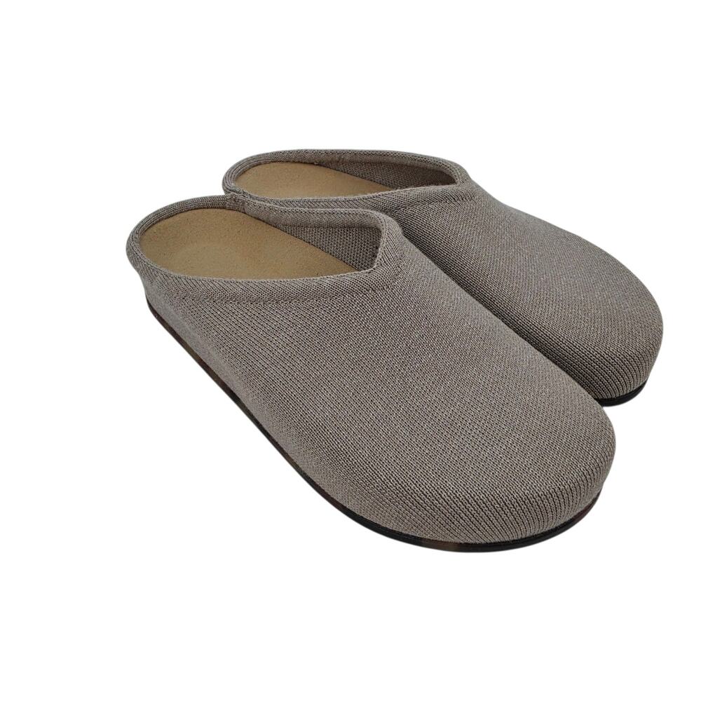 Rothy’s Dove Taupe Beige The Classic Merino Wool Knit Slip On Clogs Size 8